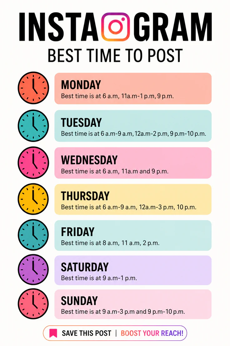 Posting schedules and educational carousels